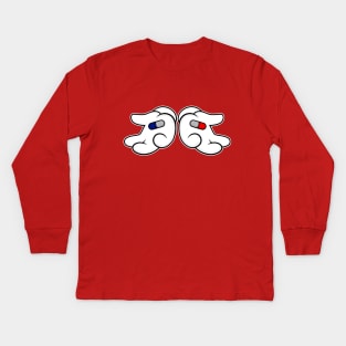 Red / Blue Kids Long Sleeve T-Shirt